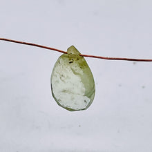 Load image into Gallery viewer, Sapphire 1.5ct Flat Faceted Briolette Pendant Bead | 9x6x3mm | Pale Green | 1 |