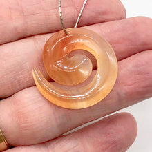 Load image into Gallery viewer, Chalcedony, Mandarin Spiral | 32x4.5mm | Orange | 1 Pendant Bead |