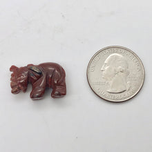 Load image into Gallery viewer, Wild 2 Hand Carved Brecciated Jasper Elephant Beads | 21x14.5x9mm | Red - PremiumBead Alternate Image 4