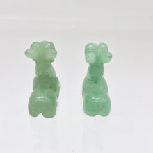 Load image into Gallery viewer, Graceful 2 Carved Aventurine Giraffe Beads | 20.5x16.5x9mm | Green - PremiumBead Alternate Image 10