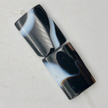 Load image into Gallery viewer, 2 Beads of Black & White Sardonyx 30x22x5mmPendant Beads - PremiumBead Primary Image 1