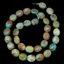 Load image into Gallery viewer, Natural Turquoise 12x10mm Oval Bead Strand 102175