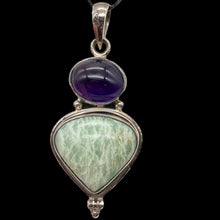 Load image into Gallery viewer, Alluring Amethyst and Amazonite Sterling Silver Pendant 504106