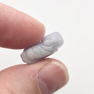 24.7cts Hand Carved Buddha Lavender Jade Pendant Bead | 21x14.5x9mm | Lavender - PremiumBead Alternate Image 10