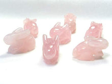 Load image into Gallery viewer, Hoppy Carved Rose Quartz Bunny Rabbit Figurine | 22x12x10m | Pink - PremiumBead Alternate Image 11