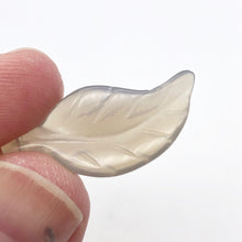Load image into Gallery viewer, Carved Translucent Grey Agate Leaf Briolette Bead 8" Strand | 8 Beads | 9418HS - PremiumBead Alternate Image 3
