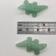 Load image into Gallery viewer, Green Gators 2 Carved Aventurine Alligator Beads | 28x14x7mm | Green - PremiumBead Alternate Image 7