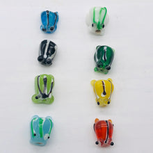 Load image into Gallery viewer, Lampwork Froggie Parcel of Frogs | 15x10x8 mm | Multi-color | 8 Beads |