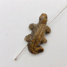 Load image into Gallery viewer, 2 Carved Snappy Tiger's Eye / Tigereye Lizard Beads | 25x15x6.5mm | Golden Brown - PremiumBead Alternate Image 5