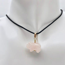 Load image into Gallery viewer, Piggie! Carved Rose Quartz Pig 14K Gold Filled Pendant 509274RQG - PremiumBead Alternate Image 4