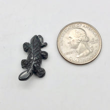 Load image into Gallery viewer, 2 Carved Shiny Hematite Lizard Beads | 26x14x7mm | Graphite - PremiumBead Alternate Image 10