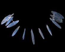 Load image into Gallery viewer, Blue Kyanite Knife Cut Briolette Beads Strand 110466HS