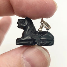 Load image into Gallery viewer, Black Stallion Obsidian Horse Pony Pendant with Silver Findings | 1" Long - PremiumBead Alternate Image 5