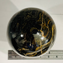 Load image into Gallery viewer, Stromatolite Scry Crystal Round Sphere | 55mm | Bronze/Black | 205g |1 Sphere |