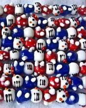 Load image into Gallery viewer, 4th of July Glass Lampwork Cartoon Cat Bead Strand 8662 - PremiumBead Alternate Image 2