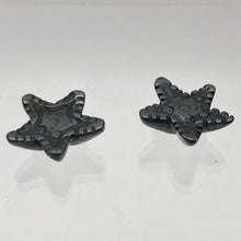 Load image into Gallery viewer, Hand Carved Hematite Starfish Pendant Beads | 20.5x20.5x7mm | Graphite - PremiumBead Alternate Image 7