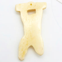 Load image into Gallery viewer, Waterbuffalo Bone Performing Bear | 58x32x6mm | Cream | 1 Bead - PremiumBead Alternate Image 2