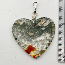 Load image into Gallery viewer, Limbcast Agate Agate Valentine Heart Silver Pendant | 28x28x2mm | Moss Green | - PremiumBead Alternate Image 6