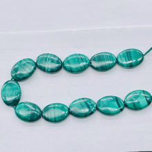 Load image into Gallery viewer, Exquisite Patterned Natural Malachite Oval Coin Bead 7.75 inch Strand 10249HS