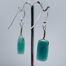 Load image into Gallery viewer, Sparkle Faceted Amazonite & Silver Earrings 304950A