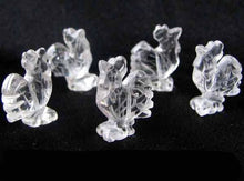 Load image into Gallery viewer, 2 Cute Carved Natural Clear Quartz Rooster Beads | 21x16x8.5mm | Clear - PremiumBead Primary Image 1