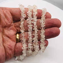 Load image into Gallery viewer, Clear Quartz Nugget Bead 34 inch Necklace | 7x5x2mm to 4x4x3mm |