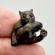 Load image into Gallery viewer, Carved & Signed Adorable Koala Bear Teak Ojime Bead | 20x18x16mm | Brown - PremiumBead Primary Image 1