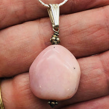 Load image into Gallery viewer, Peruvian Opal Sterling Silver Drop Pendant | 1 1/2" Long | Pink | 1 Pendant |