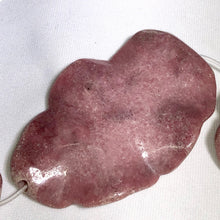 Load image into Gallery viewer, Lovely 1 Pink Rhodonite Wavy Oval Pendant 52x35x5-47x30x7mm Bead 7398 - PremiumBead Primary Image 1