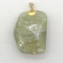 Load image into Gallery viewer, Kunzite Hiddenite Crystal 14K Gold Filled Pendant| 1 1/2" Long|Green | 1 Pendant