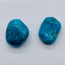 Load image into Gallery viewer, Captivating Two Natural Turquoise Focal Bead | 18x17x6-17x11x8mm | 2 Beads |