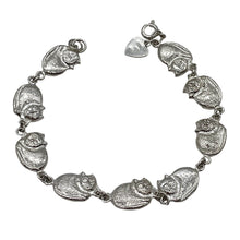 Load image into Gallery viewer, Comfort Kitty Cat 11 Gram Sterling Silver Linked Bracelet | 7Inch |