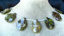 Load image into Gallery viewer, Green Peridot Jasper Wavy Briolette Pendant Bead Strand | 31x23x5.5mm | - PremiumBead Alternate Image 2