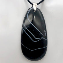 Load image into Gallery viewer, Stunning! Black and White Sardonyx & Silver Pendant - PremiumBead Alternate Image 8