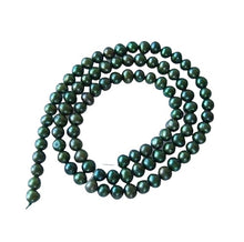Load image into Gallery viewer, 4-5mm Forest Green Freshwater Pearl 16" Strand 109959