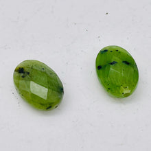 Load image into Gallery viewer, 2 Intense 14x10x6mm Nephrite Jade Faceted Focal Beads 2482