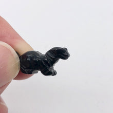 Load image into Gallery viewer, Dinosaur 2 Carved Obsidian Diplodocus Beads | 25x11.5x7.5mm | Black - PremiumBead Alternate Image 3
