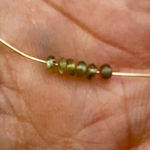 Load image into Gallery viewer, 6 Untreated Blue/Grey/Purple/Green Sapphire 2x1mm Roundel Beads 7704