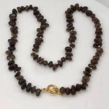 Load image into Gallery viewer, Moonstone 14K Gold Filled Knotted Nugget Necklace | 21 Inch | Purple |