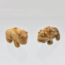 Load image into Gallery viewer, 2 Picture Jasper Hand Carved Bison / Buffalo Beads | 22x13x9mm | Brown/Beige - PremiumBead Primary Image 1