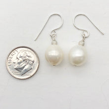 Load image into Gallery viewer, Pearl Dangle Sterling Silver Earrings |1.25" Long | Satin White |