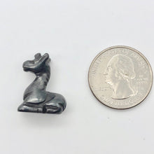 Load image into Gallery viewer, Graceful 2 Carved Hematite Giraffe Beads | 21.5x17x9.5mm | Silver Grey - PremiumBead Alternate Image 3