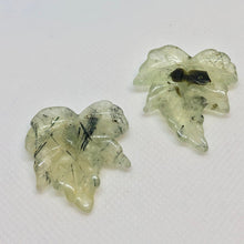 Load image into Gallery viewer, Hand Carved Green Prehnite Leaf Beads W Dendrites 10532C - PremiumBead Primary Image 1