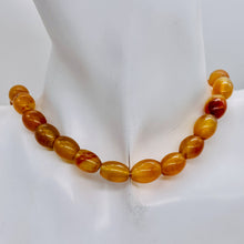 Load image into Gallery viewer, Natural Carnelian Agate 12x9mm Oval Bead Strand 109355
