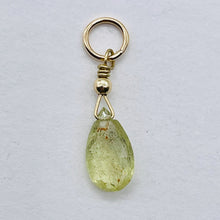 Load image into Gallery viewer, Sapphire Briolette 14K Gold Filled Pendant | 3/4" Long | Pale Green | 1 Pendant|