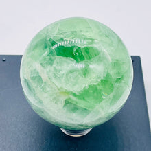 Load image into Gallery viewer, Fluorite Scry Sphere Round | 2 1/4" | Green/Clear | 1 Crystal Sphere |