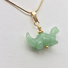 Load image into Gallery viewer, Aventurine Diplodocus Dinosaur Pendant with 14K Gold-Filled Pendant 509259AVG - PremiumBead Alternate Image 7