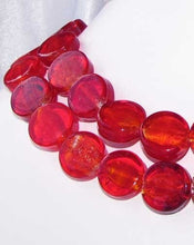 Load image into Gallery viewer, 5 Focal Flame Red Lampwork Glass Silver Foil Beads 8642 - PremiumBead Alternate Image 2