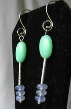 Load image into Gallery viewer, Green Peruvian Opal - Blue Chalcedony Sterling Silver Earrings 5799 - PremiumBead Alternate Image 2