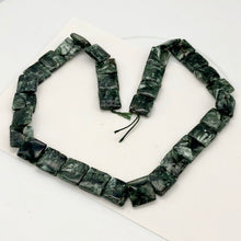 Load image into Gallery viewer, Siberia Russian Seraphinite 12x12x4mm Square Bead Strand | 33 Beads |